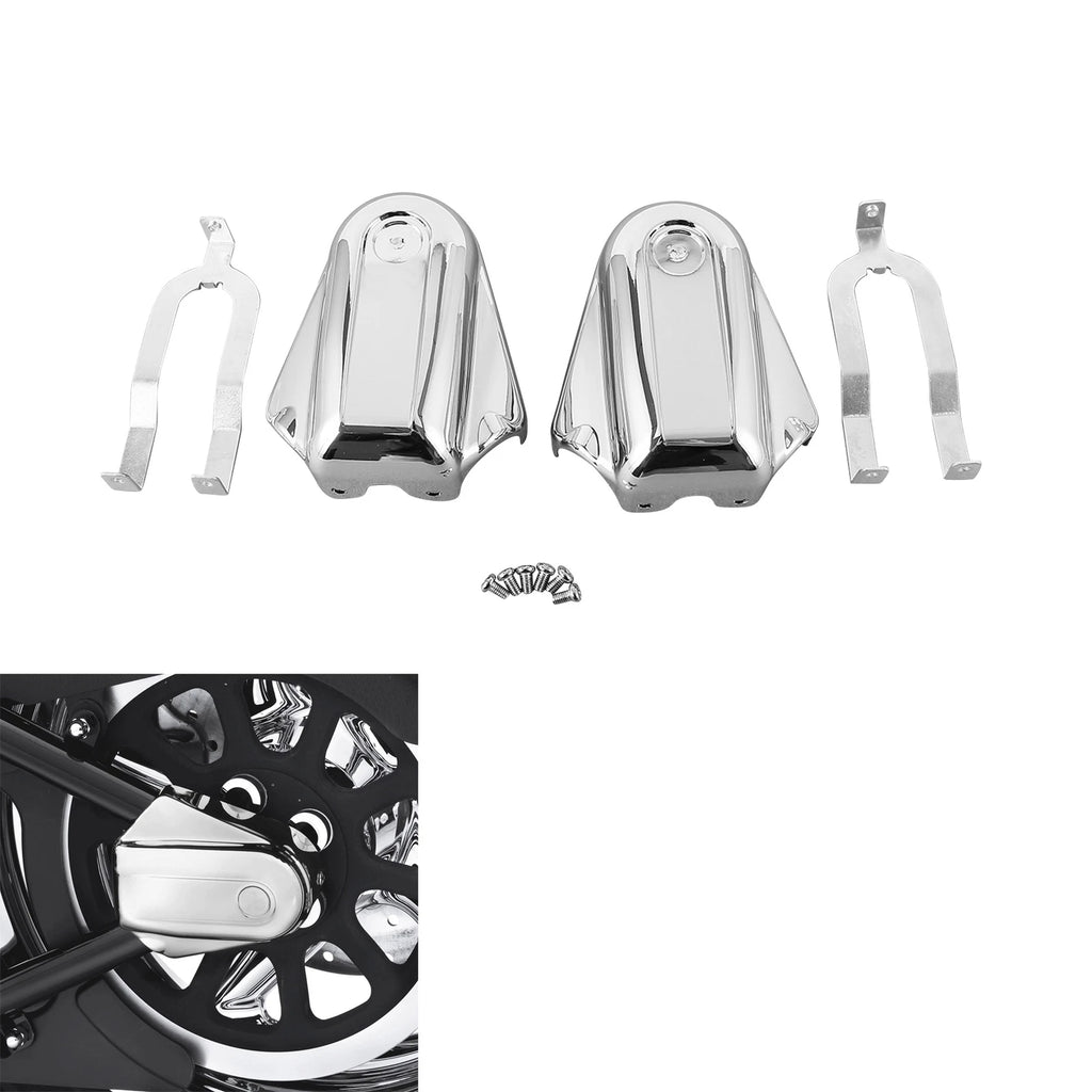 Chrome Rear Axle Covers for Harley Heritage Softail Classic (2008–2017)