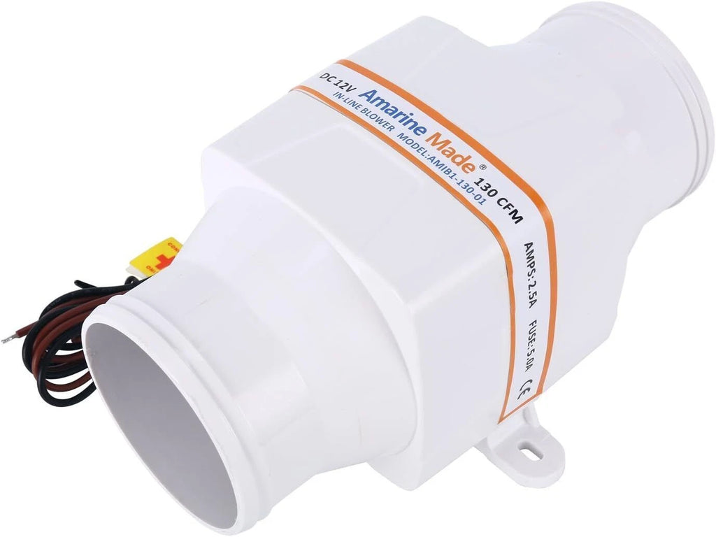 3 Inch Bilge Blower Fan for Marine Cabin (12V, 130 CFM)