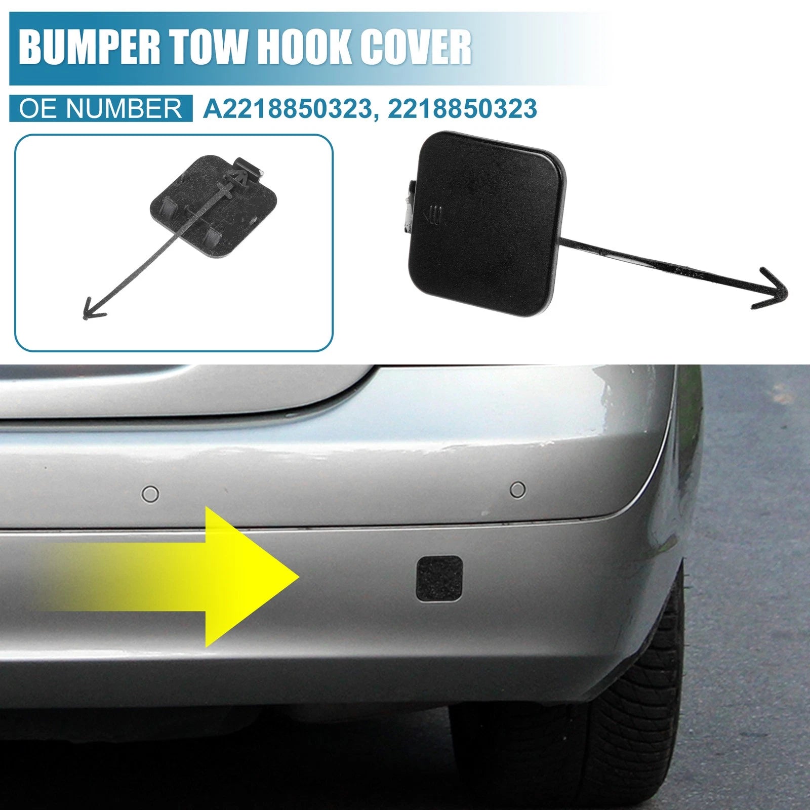 Rear Tow Hook Cover Replacement for Mercedes-Benz S Class W221 (2007–2009)