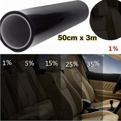 Tinting Tools Kit for Seamless Fit Sunshade Film Roll 300CMx50CM Black