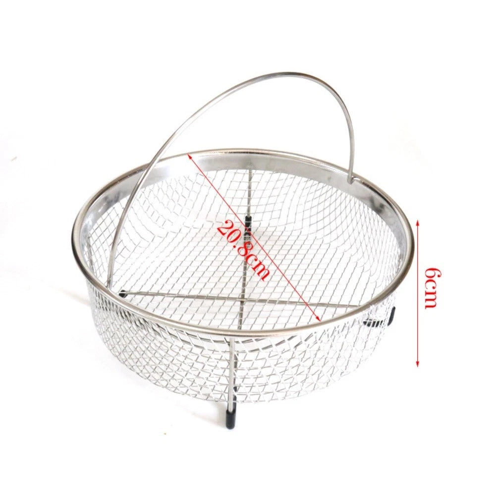 304 Stainless Steel Frying Basket for Kitchen Cooking Grill Rack