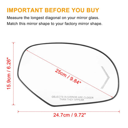 Passenger Side Heated Signal Mirror Glass for Tahoe Yukon Sierra Silverado (2015–2020)