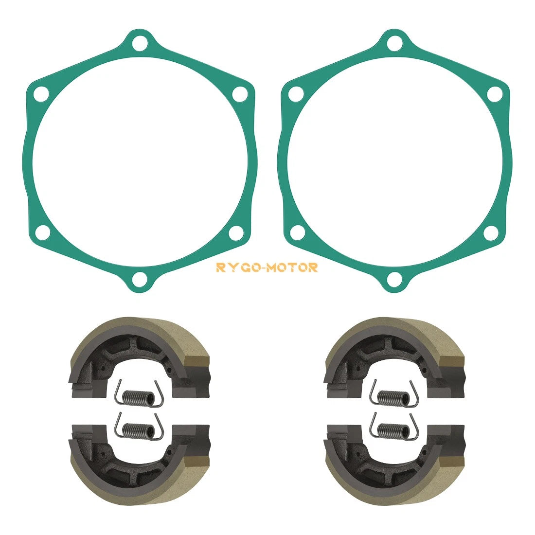 Set of 4 Brake Shoes w/ Springs for John Deere 650 670 Tractors