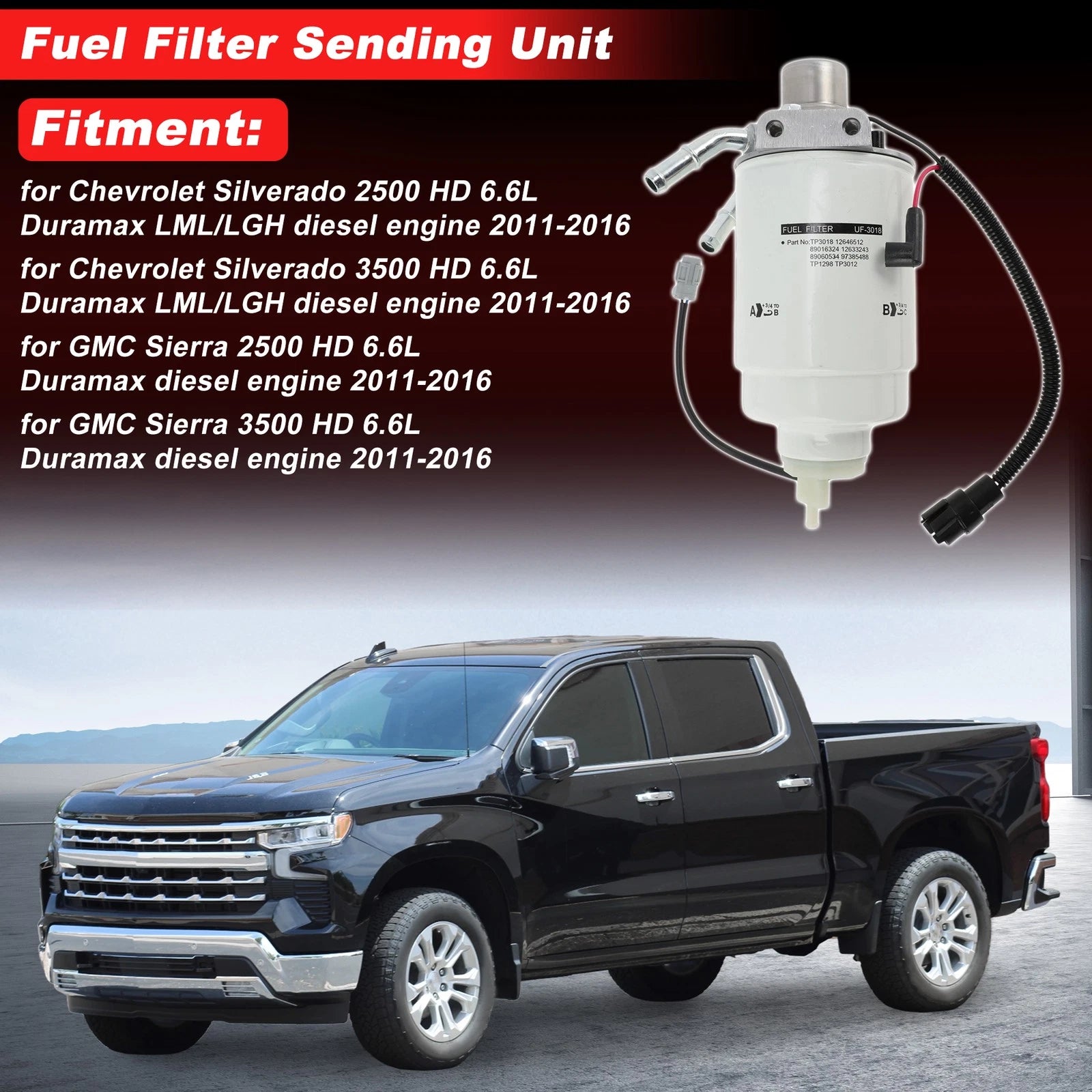 Fuel Filter Assembly Replacement for Chevrolet Silverado 2500 (2001–2010)