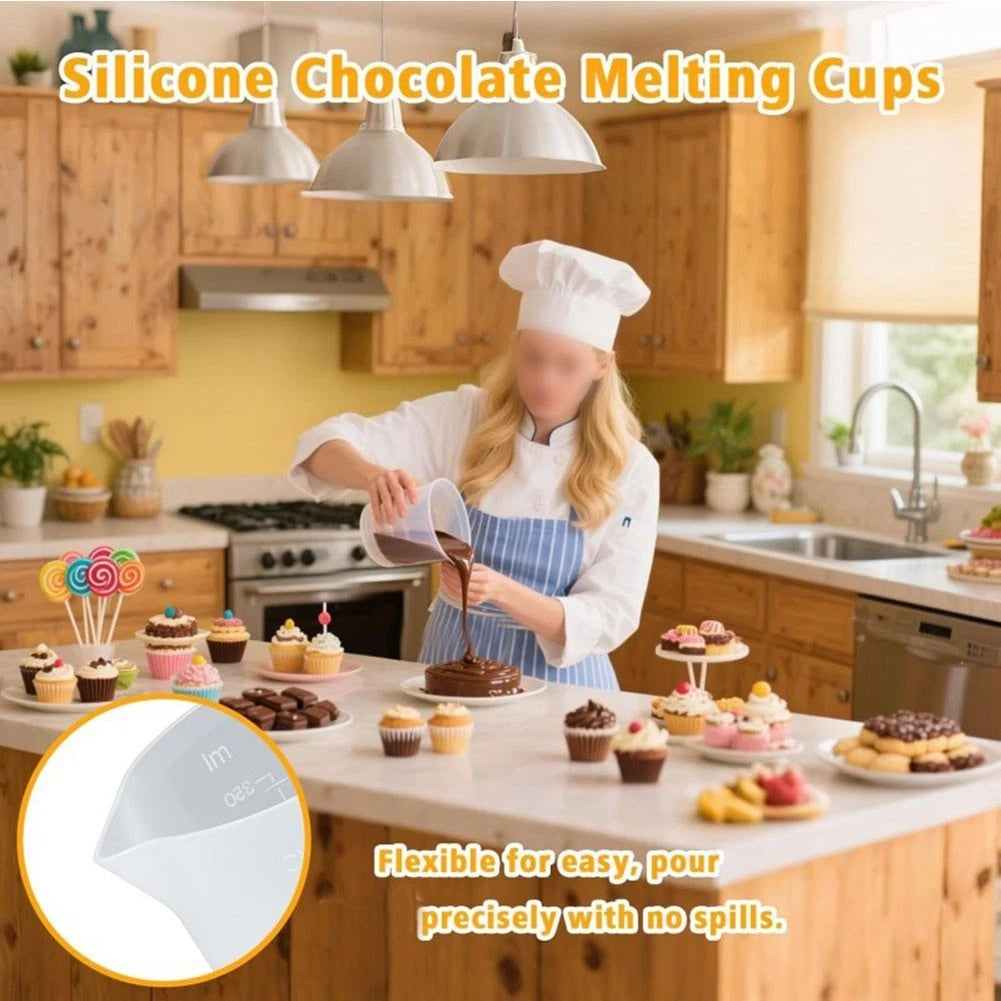 Silicone Melting Cup with Pouring Spout for Baking