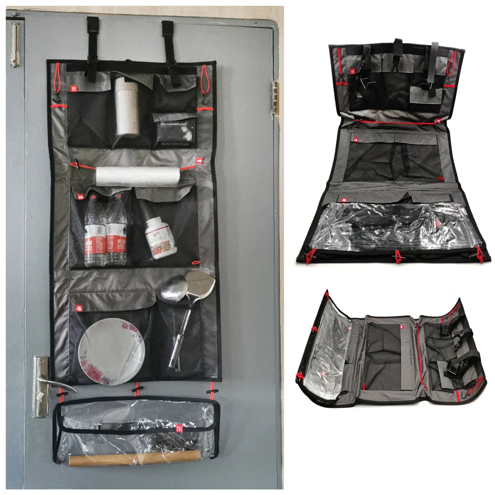 Hanging Storage Bag Multi-pocket Organizer for Home Picnic Camping (1pc)