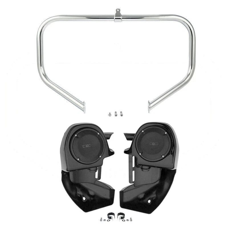 Lower Vented Fairing Speaker Engine Guard Crash Bar for Harley Touring (2009–2013)