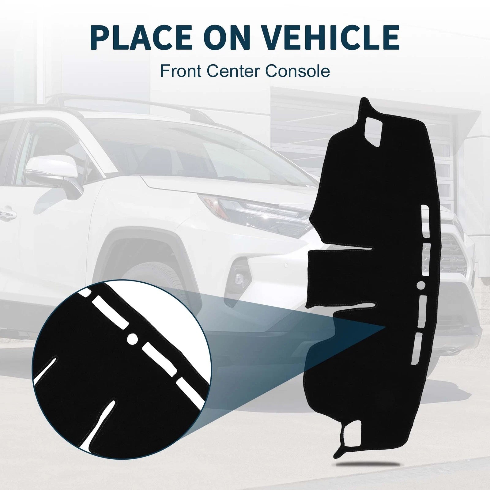 Dashboard Dash Cover Mat for Toyota RAV4 2019–2024 with Sticker