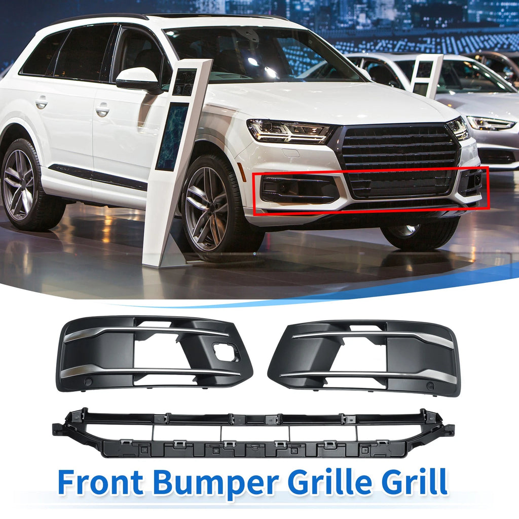 Front Lower Bumper Grille Set Replacement for Audi Q7 (2016–2019) ABS
