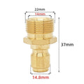 M22 to 1/4 Inch Quick Attach Coupling for Pressure Washer Hose Connector