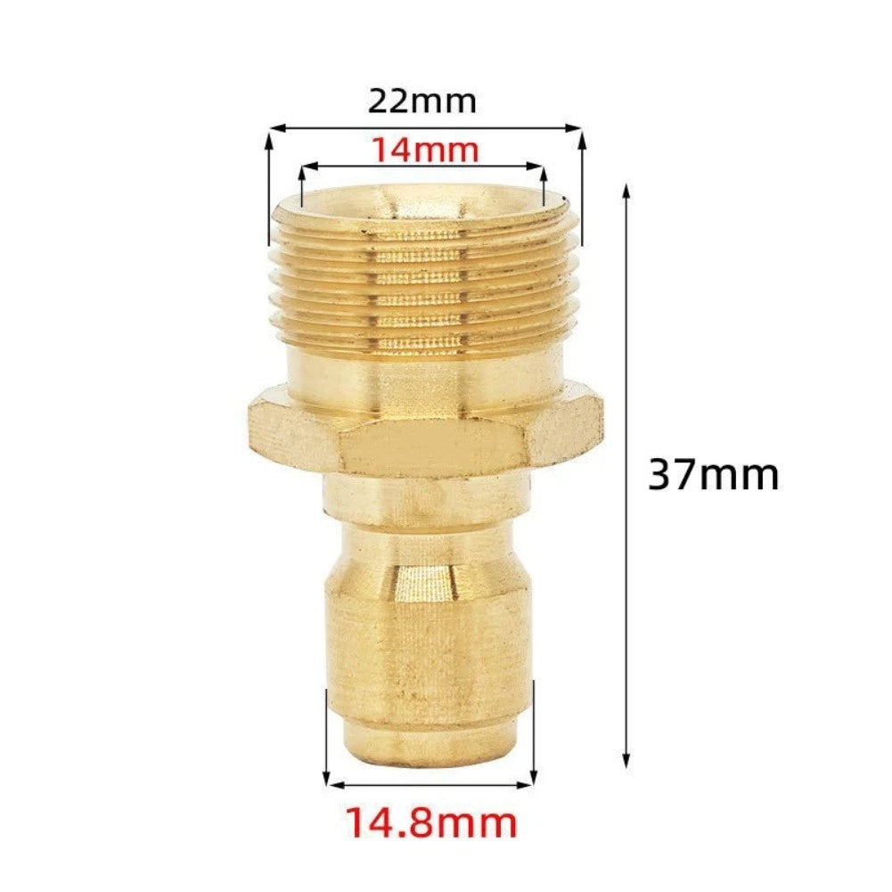 M22 to 1/4 Inch Quick Attach Coupling for Pressure Washer Hose Connector
