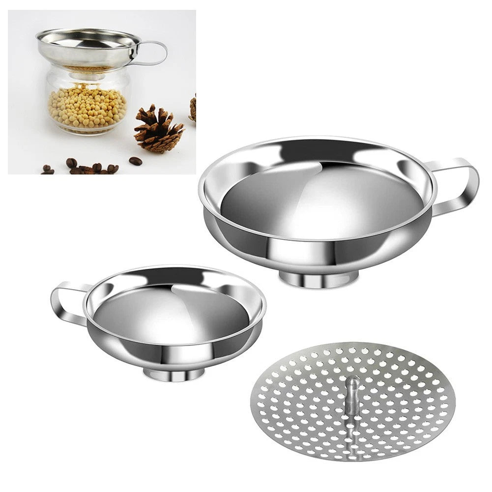 Stainless Steel Funnel Set of 2 for Home Kitchen