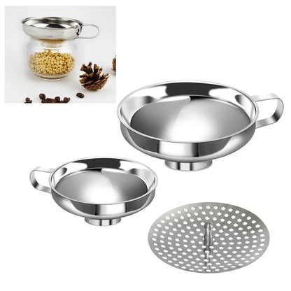 Stainless Steel Funnel Set of 2 for Home Kitchen