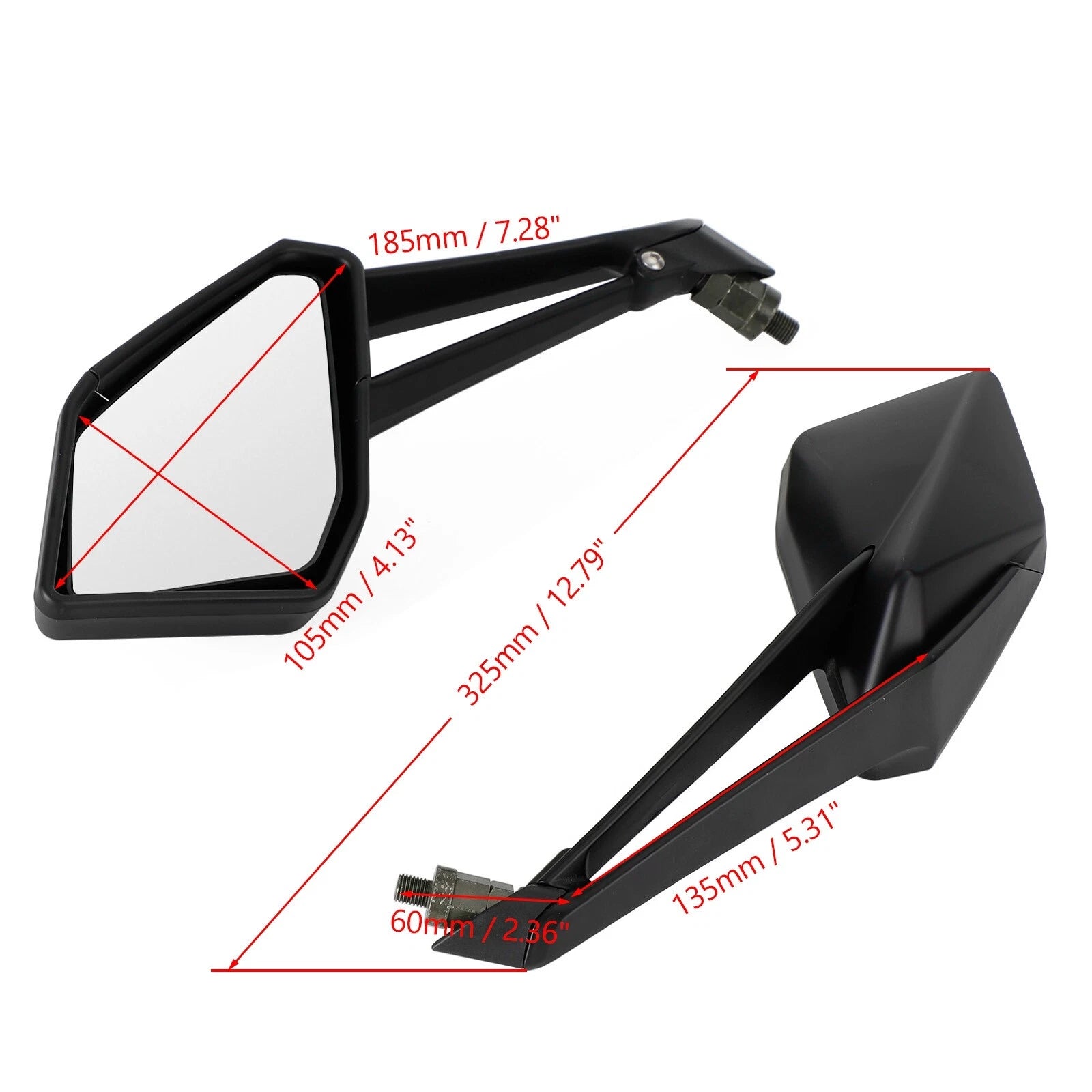 Rear View Mirror Replacement Pair for Kawasaki Z 1000 (2014–2021) T9