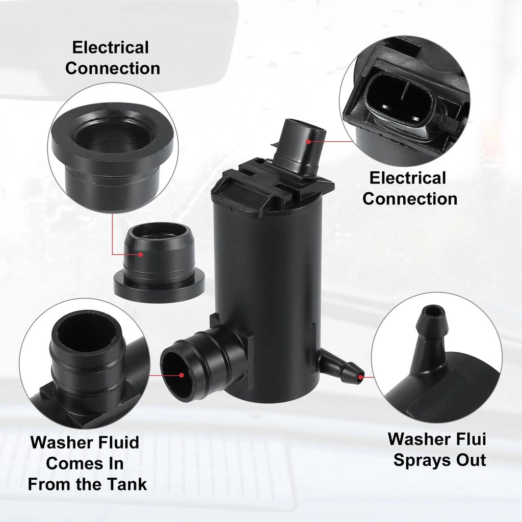 Windshield Washer Motor Pump Replacement for Hyundai Accent Tucson (2011–2017)