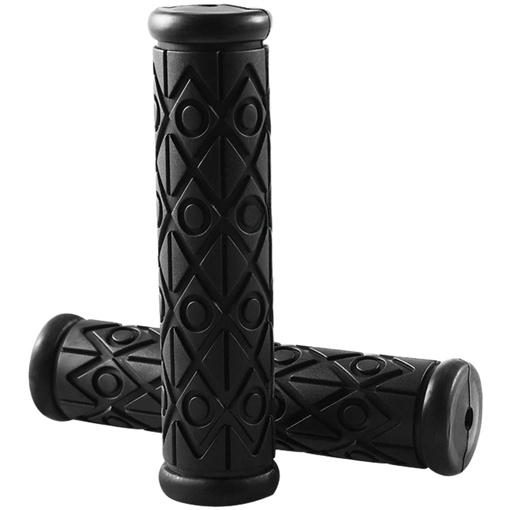 Black Bicycle Handlebar Grips 22.2mm Non-Slip for Mountain Bikes