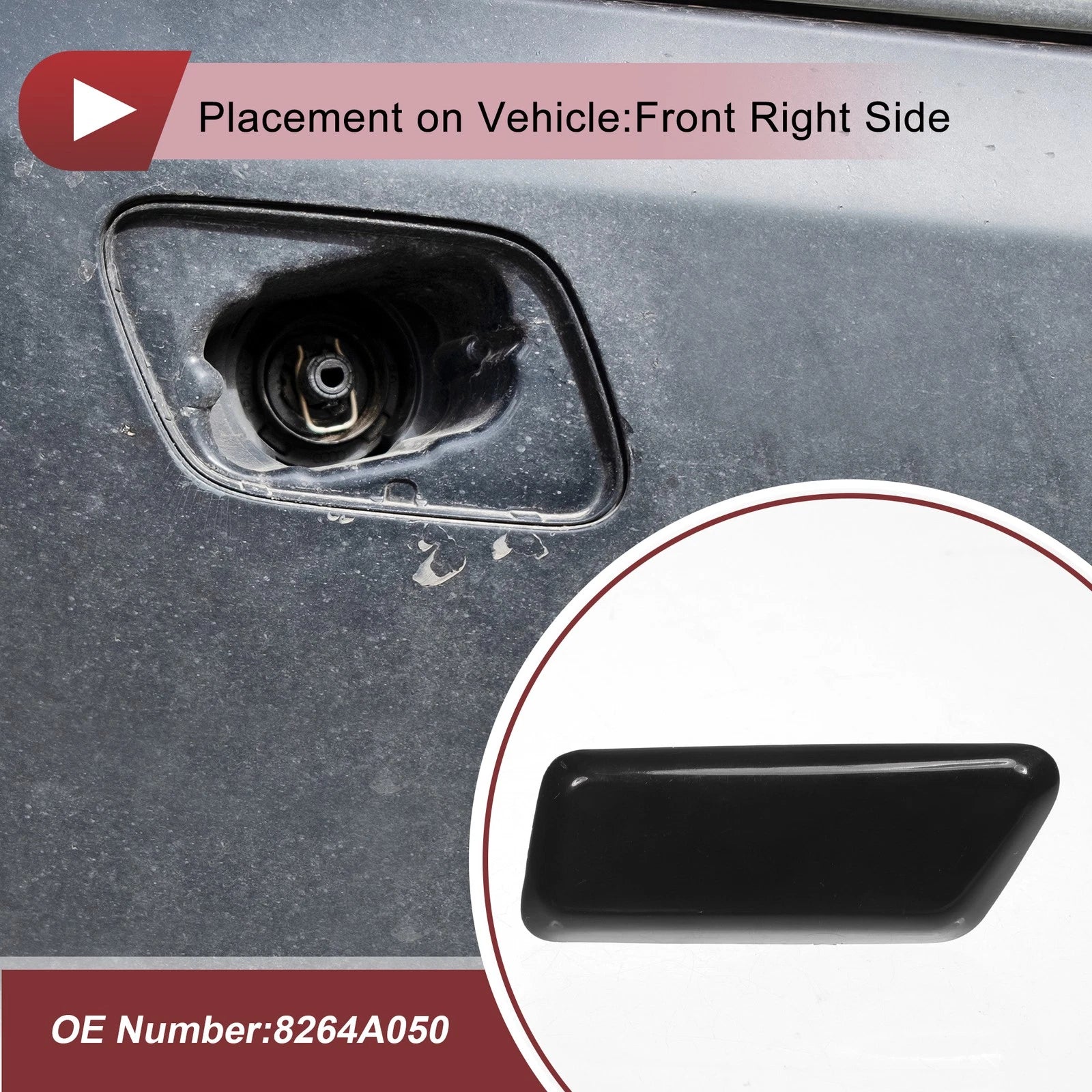 Front Right Washer Nozzle Cover Cap for Mitsubishi Outlander (2006–2018)