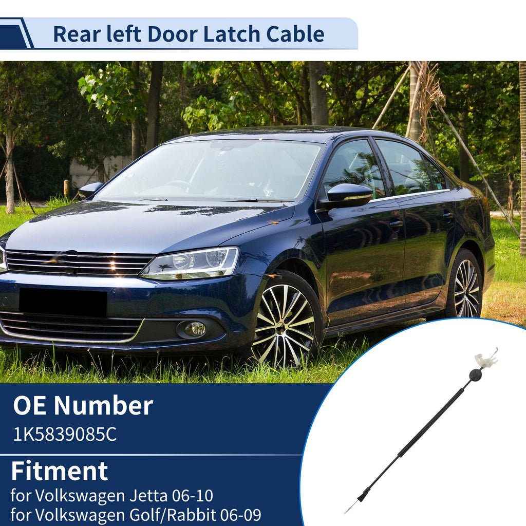 Door Latch Cable Replacement for Volkswagen Jetta (2005–2010) Rear Left