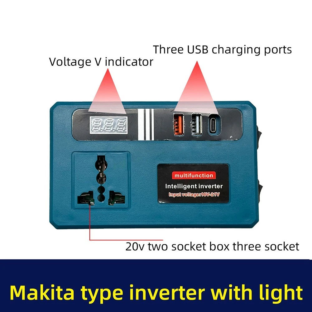 21V Battery Inverter Converter with USB Port for Universal Use