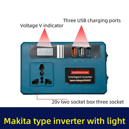 21V Battery Inverter Converter with USB Port for Universal Use