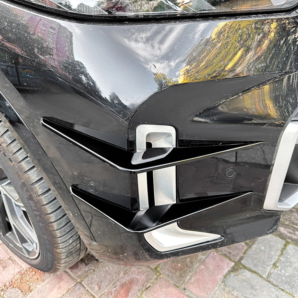 Gloss Black Front Bumper Duct Vents Fin Trim for BMW X5 G05 (2023–2023)