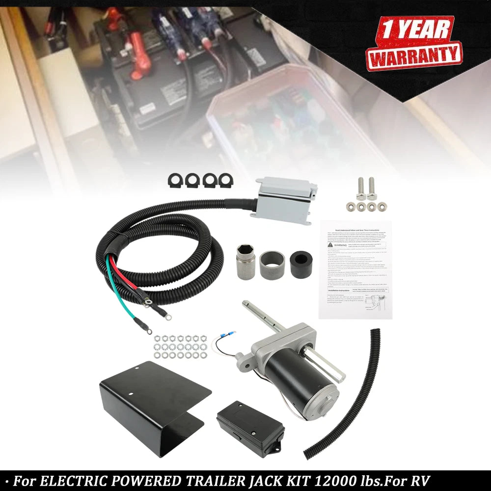 Electric Powered Trailer Jack Kit for RV (12000 lbs) - 1824200100