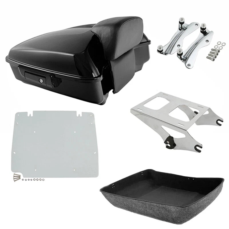 Chopped Trunk Backrest Rack Plate for Harley Touring FLHX (2014–2026)