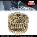 7200 Pack 7/8" Galvanized Coil Roofing Nails for Roofing (N/A)