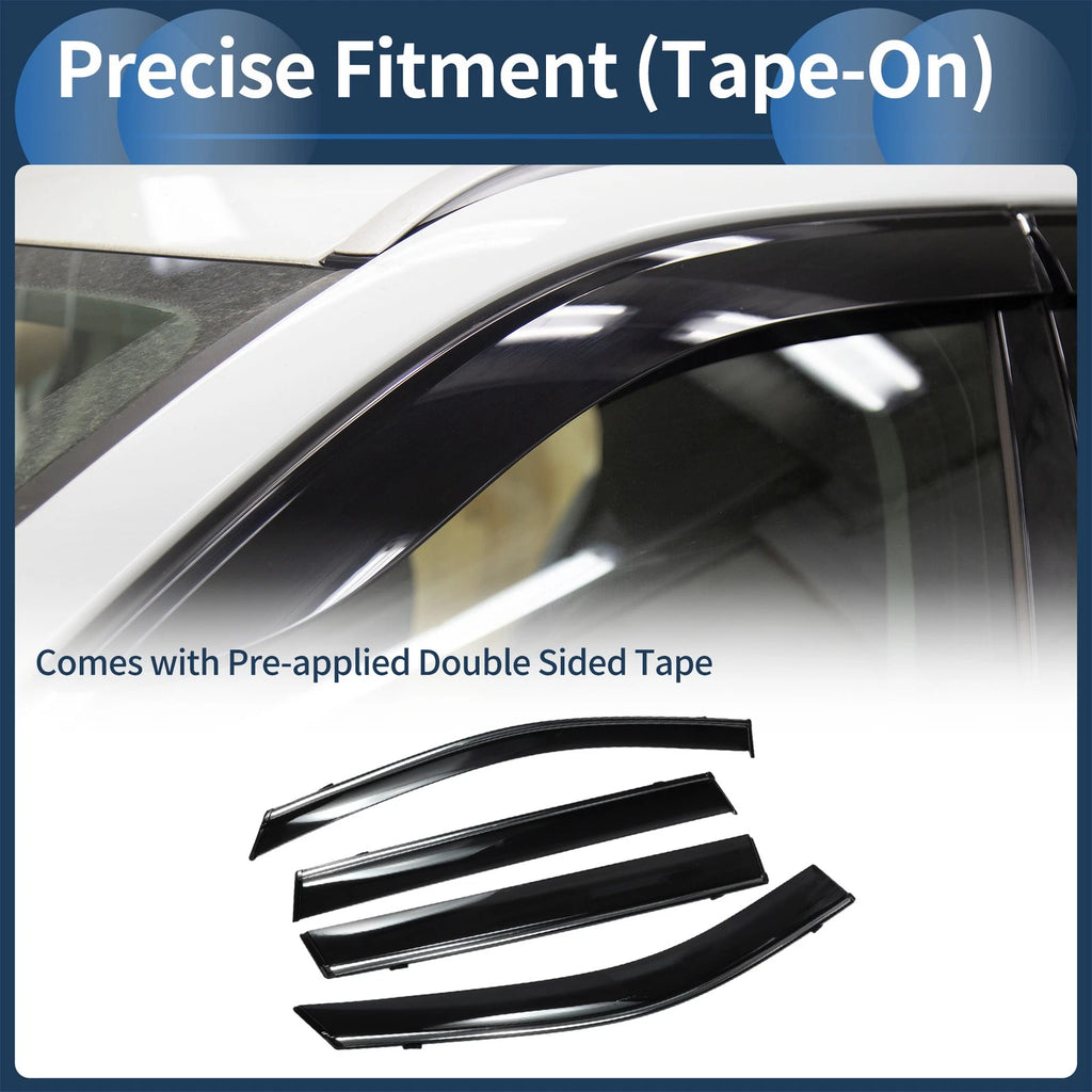 Window Deflectors Side Window Vent Visors Black 1 Set for Toyota RAV4 (2019–2019)