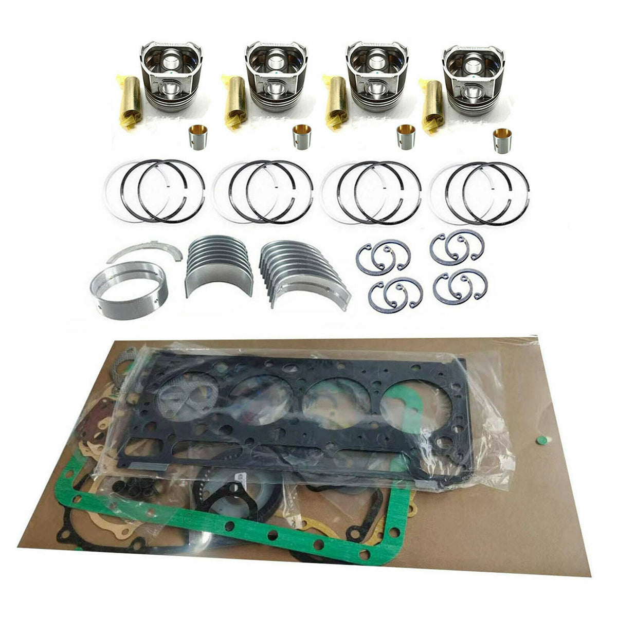 4TNE82A Overhaul Rebuild Kit for Yanmar Engine (Piston, Rings, Bearing, Gasket)