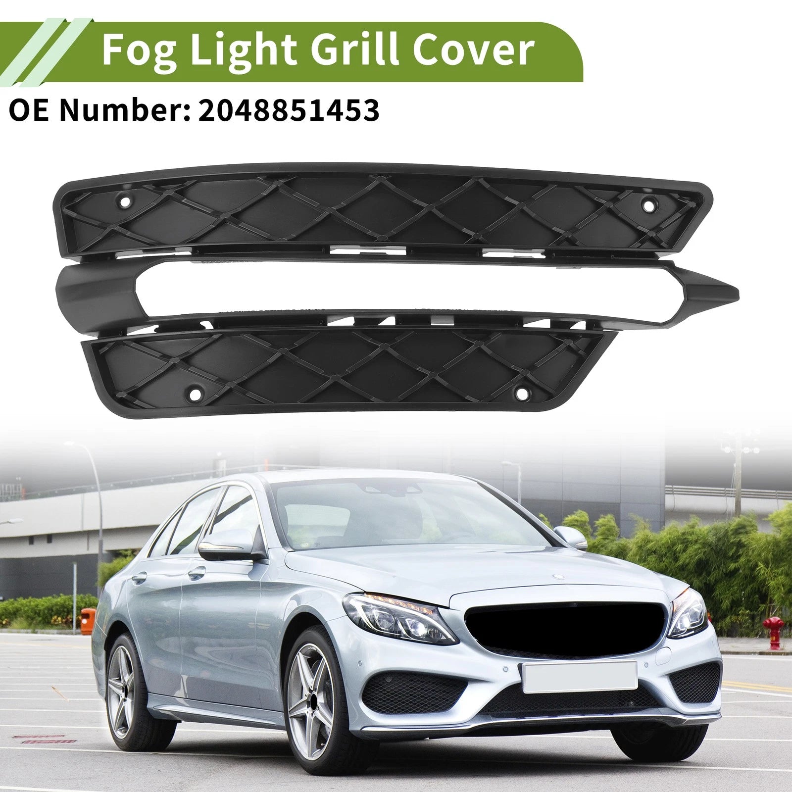 Front Right Fog Light Grill Replacement for Mercedes-Benz C350 (2008–2014)