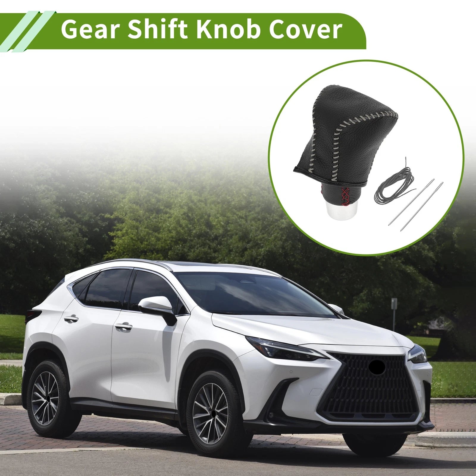 Gear Shift Knob Cover Replacement for Lexus ES300h (2018–2023) Pebbled Black