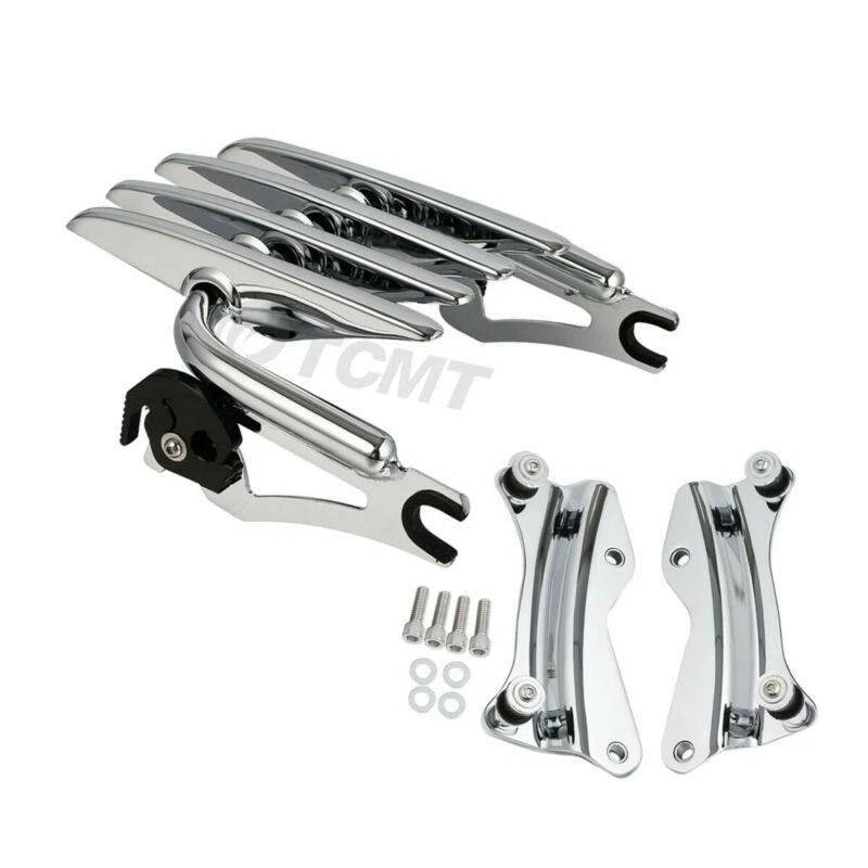 Chrome Stealth Luggage Rack Docking Hardware Kit for Harley Touring (2014–2024)