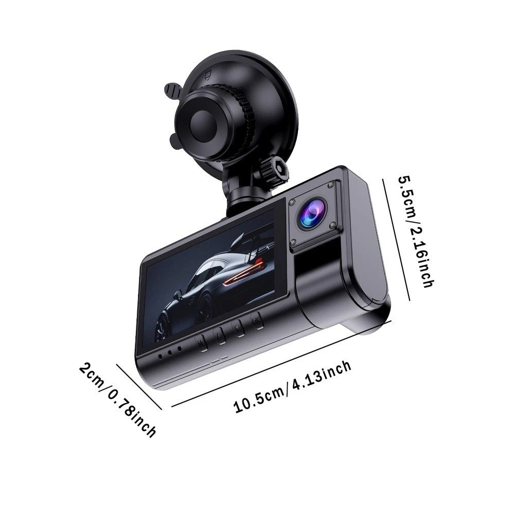 1080P Triple Screen Dashcam for Car (2015–2023)