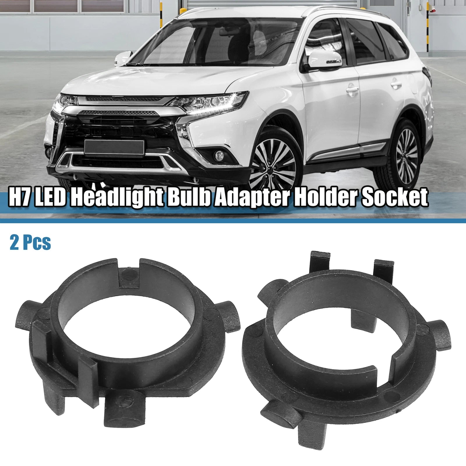 2X H7 LED Headlight Bulb Adapter Holder Socket for Kia Optima (2016)