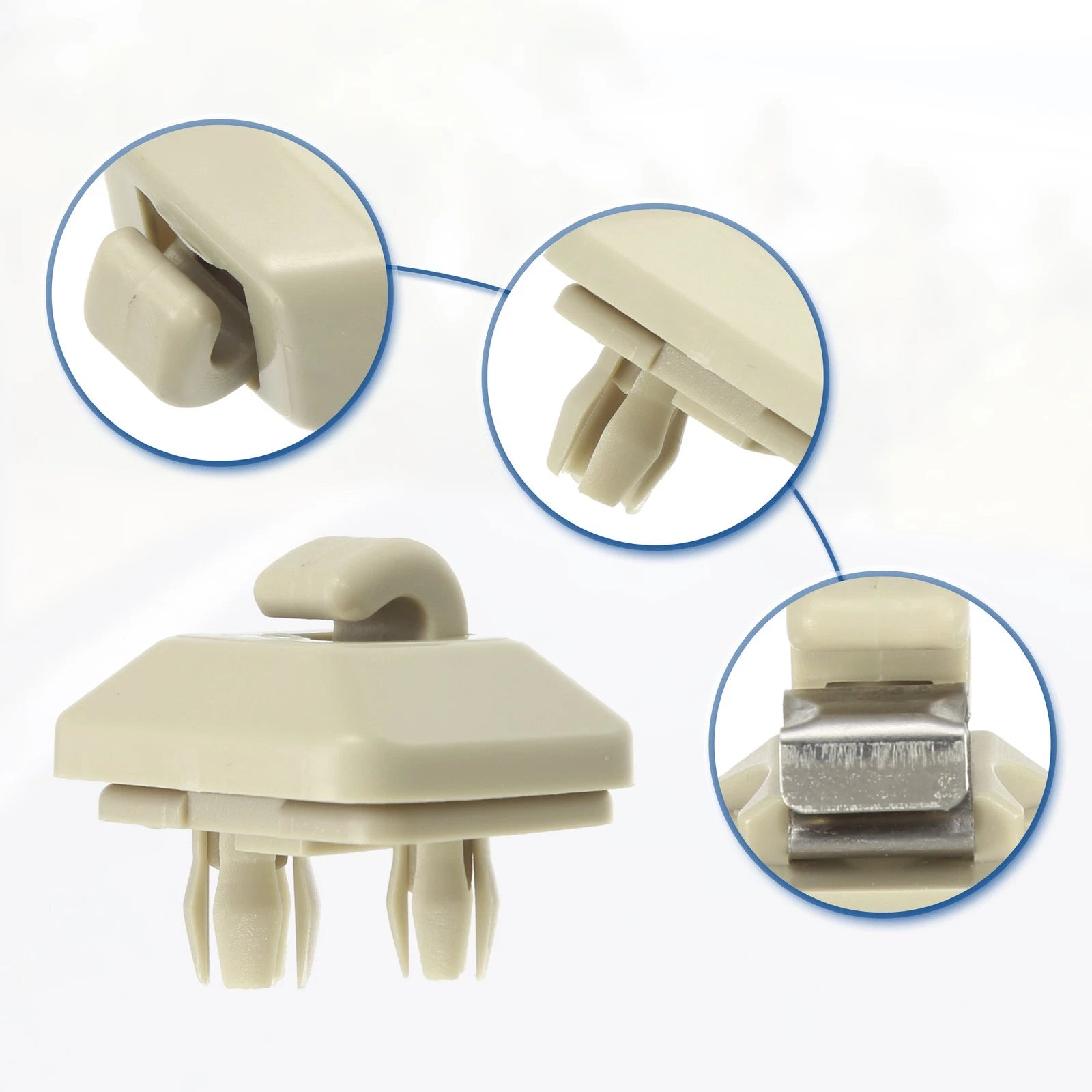 Sun Visor Clips 4 Pcs Replacement for Audi A3 A4 (2005–2020) Beige