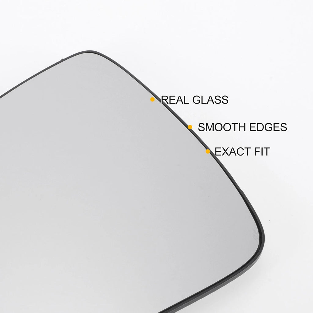 Left Driver White Mirror Glass with Back for Dacia Duster (2010–2023)