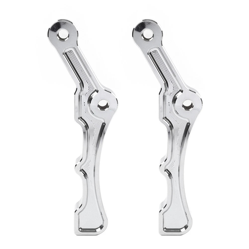 Pair CNC Radial Front Brake Caliper Mount Bracket 108mm Chrome For Harley