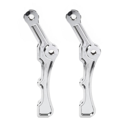 Pair CNC Radial Front Brake Caliper Mount Bracket 108mm Chrome For Harley