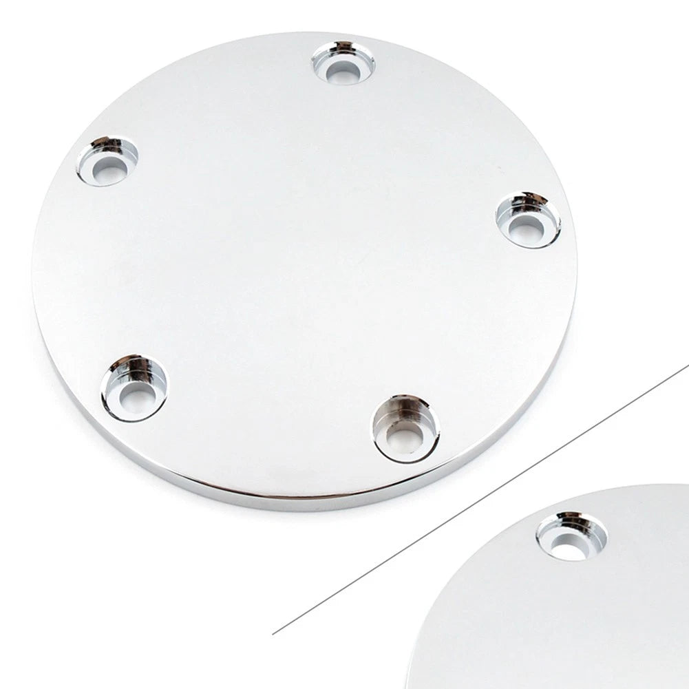 5 Hole Domed Point Timing Ignition Timer Cover Chrome for Harley Softail