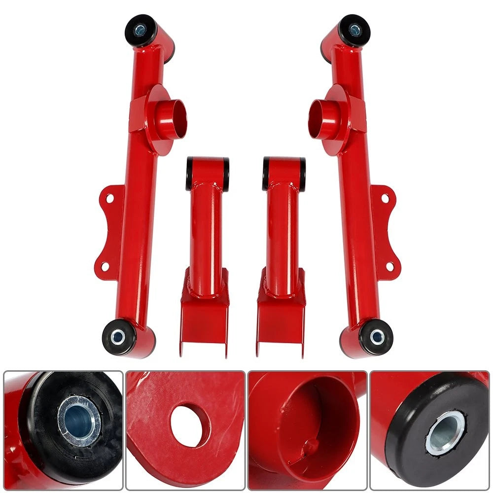 Set of 4 Rear Upper & Lower Tubular Control Arms for Mustang (1979–2004)