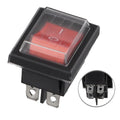 2X Waterproof 2 Pole Rocker Switch with 4 Pin Blade Terminal 16A/250V