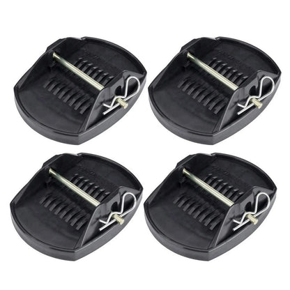 Set of 4 RV Trailer Jack Pads Wheel Foot Support Lift Pad Plastic