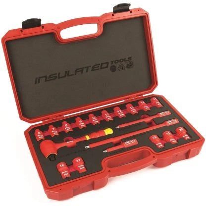 19-Piece VDE Insulated Socket Set for Titan 68100