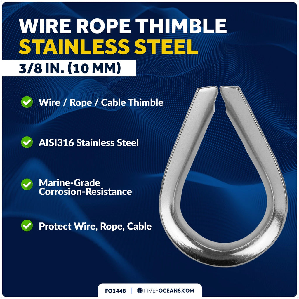 Stainless Steel Thimble for 3/8" Wire Rope Cable (FO1448)