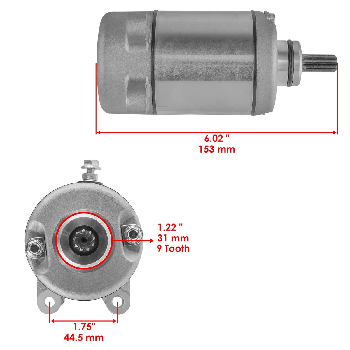 Caltric Starter Replacement for Honda TRX400FGA TRX400FA (2004–2007)