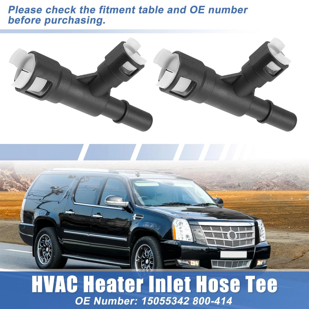 Heater Hose Connector 2 Pcs Replacement for Cadillac Chevrolet GMC (2000–2010)