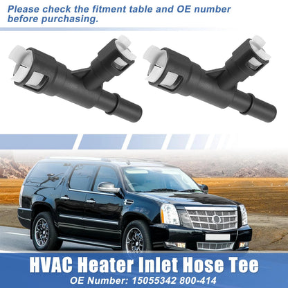 Heater Hose Connector 2 Pcs Replacement for Cadillac Chevrolet GMC (2000–2010)