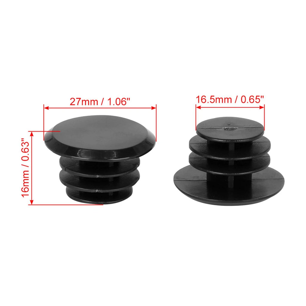 Handlebar End Caps Locking Plugs for Cycling Bike (Black) (12 Pack) (2010–2020)