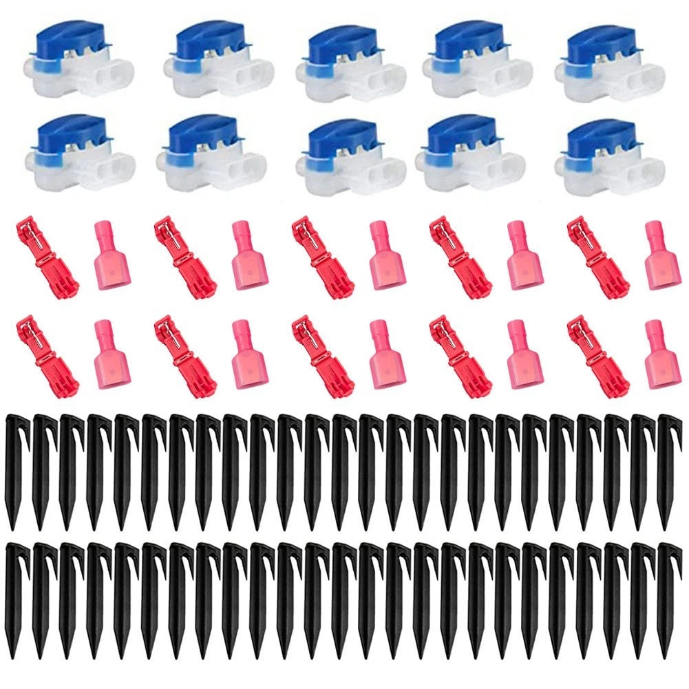 Cable Replacement Kit for Lawn Equipment (70 Parts, 50 Pegs, 10 Terminals)
